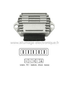 Régulateur PIAGGIO VESPA PK XL 125 (1986-1989) - Marque : BCR - Référence d'origine : 230824 - 58074R
