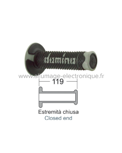 DOMINO Poignées gris/noir souple