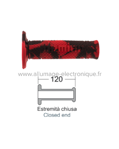 DOMINO Poignées serpent rouge/noir