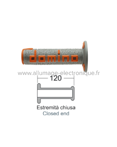 DOMINO Poignées Offroad gris/orange