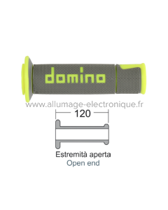 DOMINO Poignées Road-Racing gris/fluo