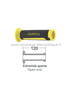 DOMINO Poignées Turismo jaune/anthracite