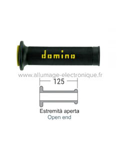 Poignées route DOMINO noir/jaune