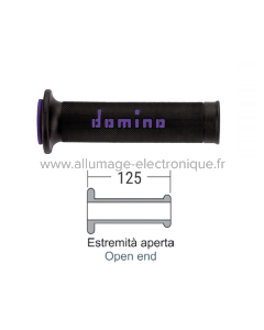 Poignées route DOMINO noir/bleu