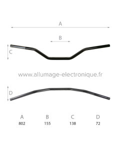 Guidon Route Domino L - 807mm
