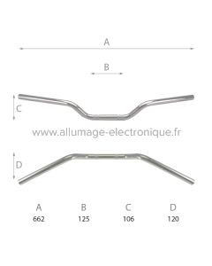 Guidon Route Domino L - 662mm