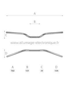 Guidon Route Domino L - 760mm
