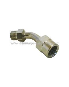 Raccord pivotant 45° 1/8 BSP chromé