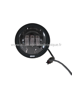 Phare avant complet Led sans Angel Eyes Fond Noir Evok Iron led pour Piaggio SI FL2