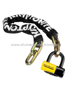 Chaine NEW YORK FAHGETTABOUDIT 1410 et cadenas NEW YORK - noir jaune