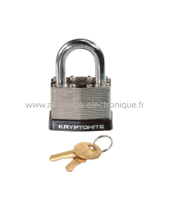 Serrure ACIER LAMINÉ - Noir argent