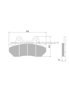 Plaquettes de Frein Nissin A0010 Premium Semi-Metallic (vendu par jeu de deux plaquettes) - 2P-242NS