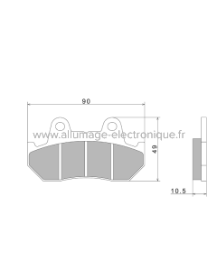 Plaquettes de Frein Nissin A0011 Premium Semi-Metallic (vendu par jeu de deux plaquettes) - 2P-201NS