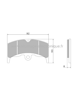 Plaquettes de Frein Nissin A0200 Premium Semi-Metallic (vendu par jeu de deux plaquettes) - 2P-222