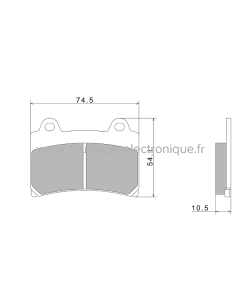 Plaquettes de Frein Nissin A0250 Premium Semi-Metallic (vendu par jeu de deux plaquettes) - 2P-228NS