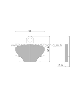 Plaquettes de Frein Nissin A0270 Premium Semi-Metallic (vendu par jeu de deux plaquettes) - 2P-230NS