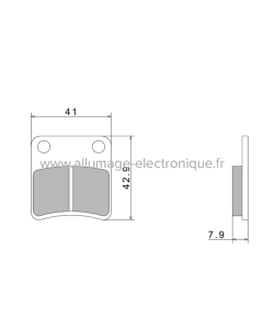 Plaquettes de Frein Nissin A0420 Premium Semi-Metallic (vendu par jeu de deux plaquettes) - 2P-246NS