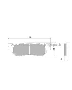 Plaquettes de Frein Nissin A0590 Premium Semi-Metallic (vendu par jeu de deux plaquettes) - 2P-266NS