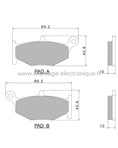Plaquettes de Frein Nissin A0950 Premium Semi-Metallic (vendu par jeu de deux plaquettes) - 2P-319NS