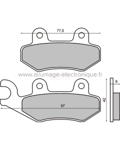 Plaquettes de frein frittées Sinter-Tech Malaguti Centro 125cc ie