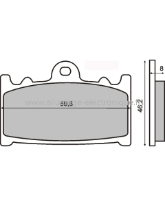 Plaquettes de frein frittées Sinter-Tech Suzuki Cobra 250cc