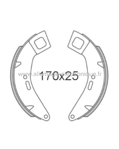 Mâchoires de frein arrière RMS Classic Couple Piaggio Cosa 1/2 414429